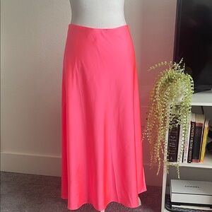 J. Crew Satin Pink Skirt